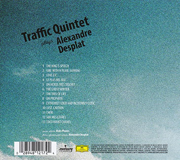CD Traffic Quintet Plays Alexandre Desplat - verso